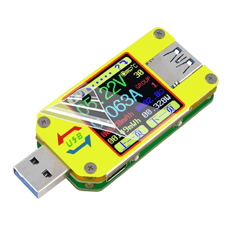 شاشة LCD ملونة USB فولتميتر أميتر 4 24 فولت 4 أمبير مقياس التيار والجهد - Image 1